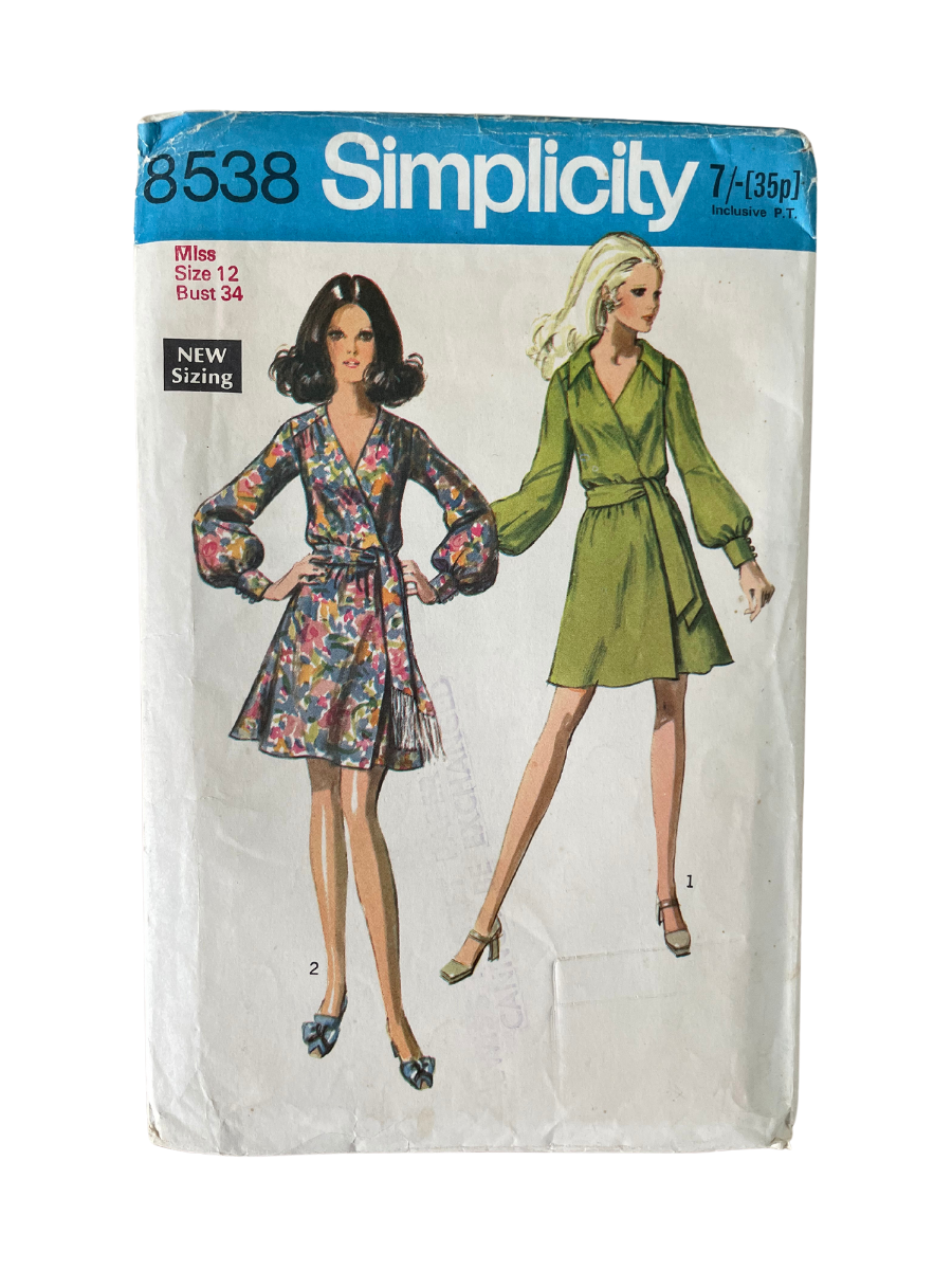 Simplicity 8538 Womens Size 12 Dress