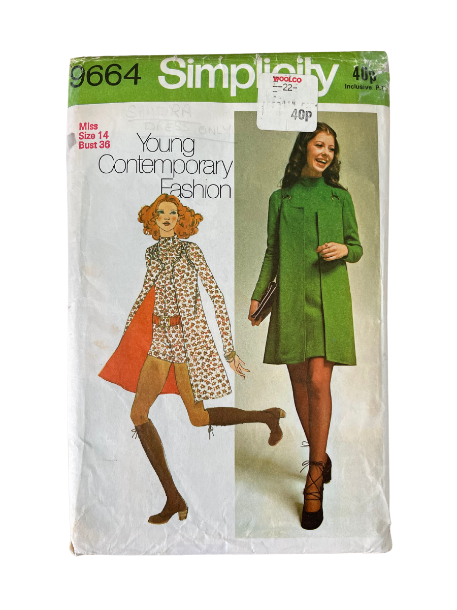 Simplicity 9664 Womens Size 14 Dress Jumpsuit Waistcoat