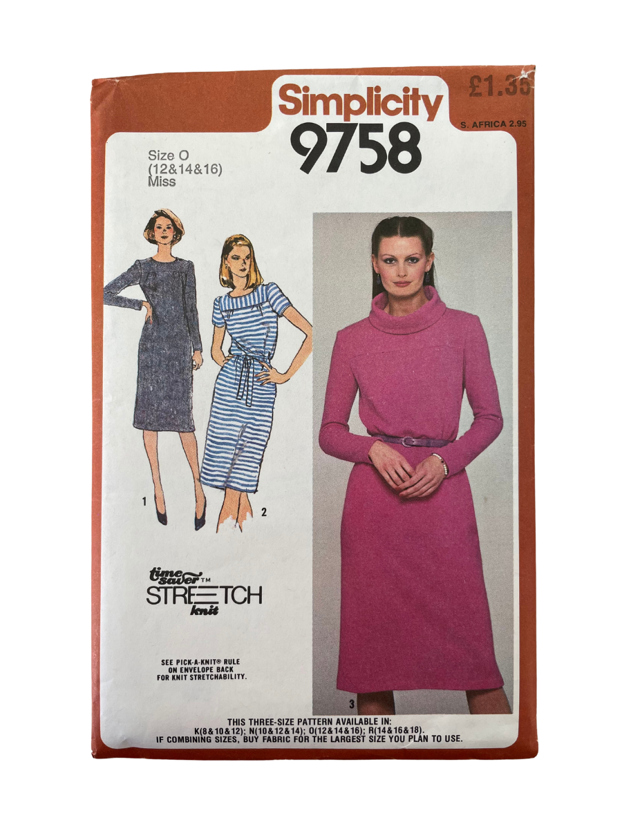 Simplicity 9758 Womens Size 12-14 Dress