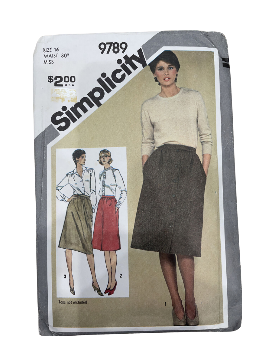 Simplicity 9789 Womens Size 16 Skirt