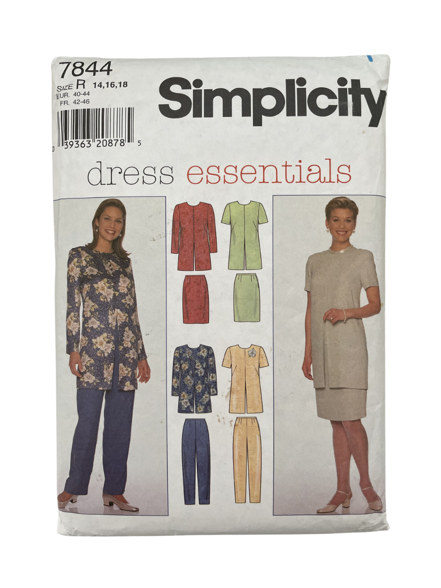 Simplicity 7844 Womens Size 14-18 Petite Tunic Skirt Trousers *