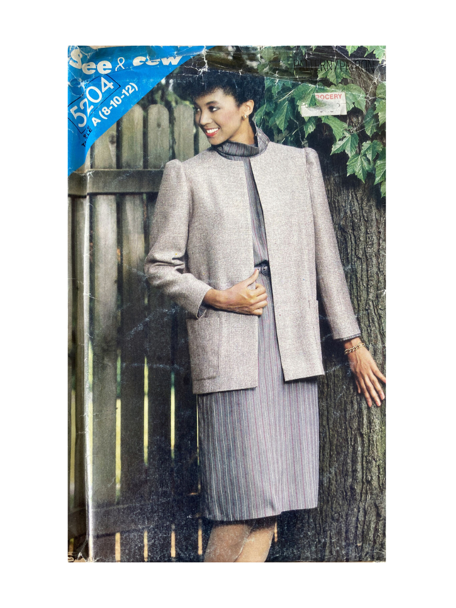 See &amp; Sew Butterick 5204 Womens Size 8- 12 Dress Jacket *