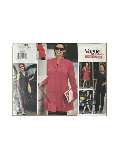 Vogue 1927 Size 18 Petite Maternity Jacket Dress Tunic