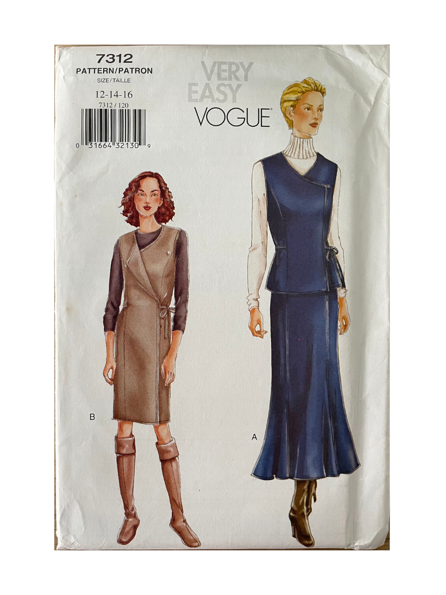 Vogue 7312 Womens Size 12-16 Dress