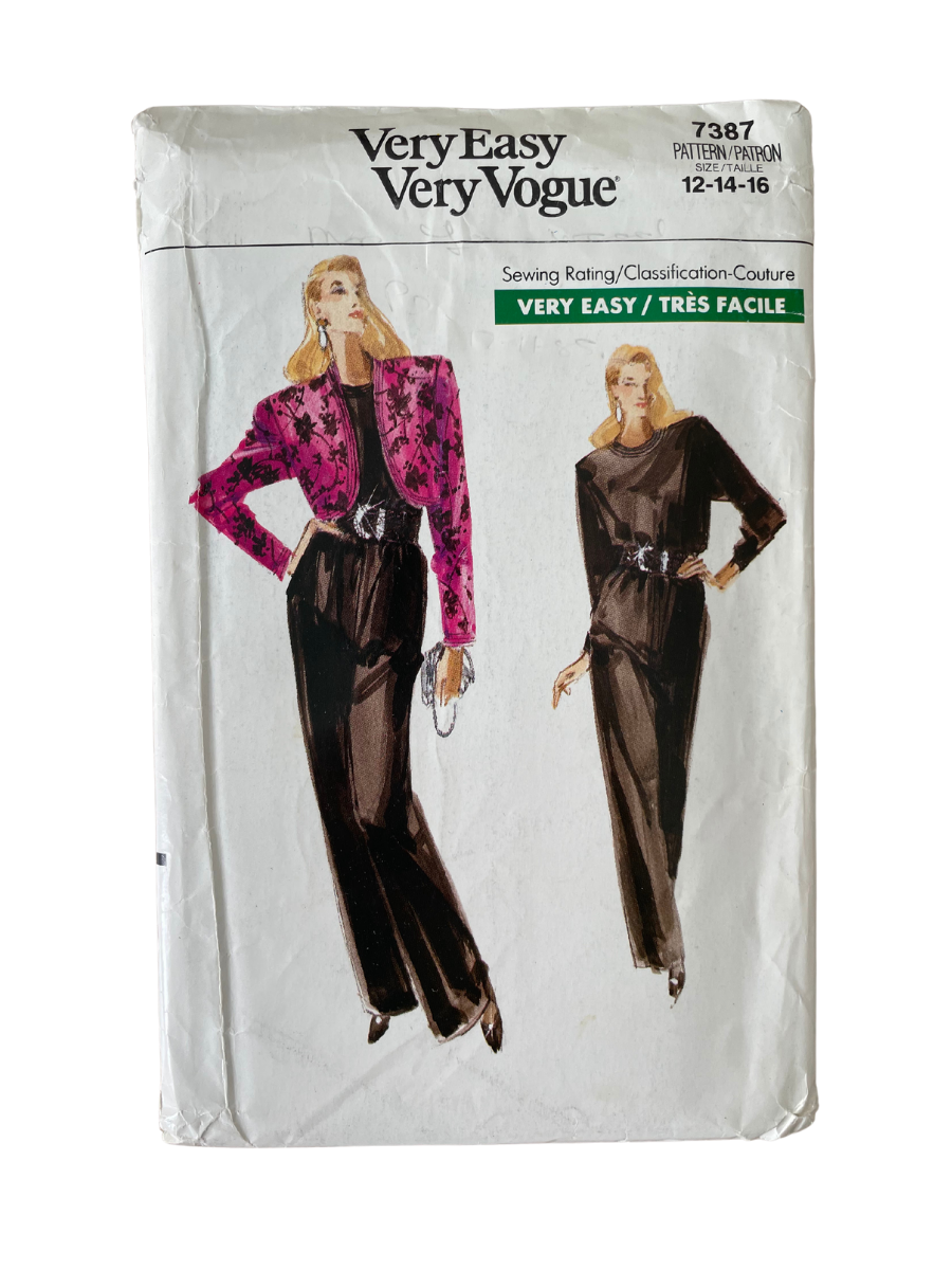 Vogue 7387 Womens Size 10-14 Petite Jumpsuit Jacket FF