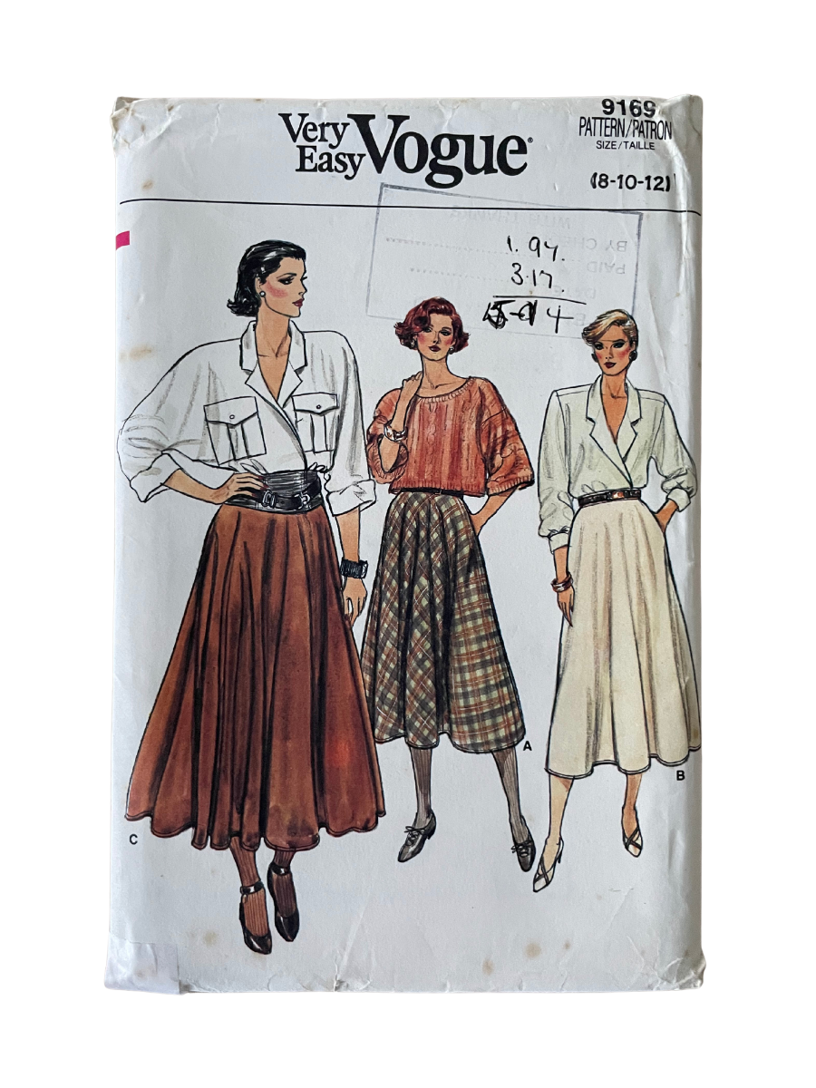 Vogue 9169 Womens Size 6-10 Skirt FF